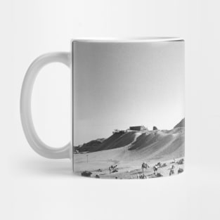 Camels Waiting in Front of Egyptian Pyramids Mug